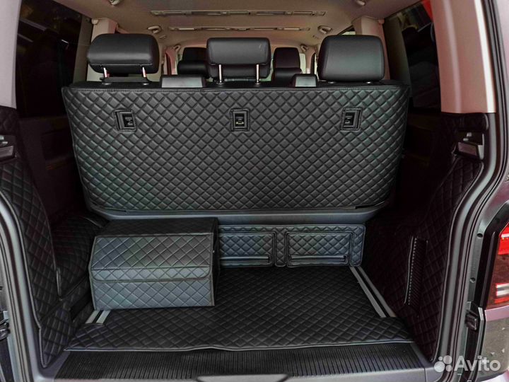 3Д (3D) коврики из экокожи volkswagen multivan