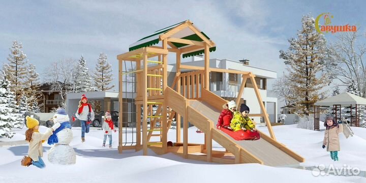 Игровой комплекс уличный качели лодочка доставка