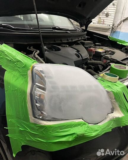 Лакировка фар