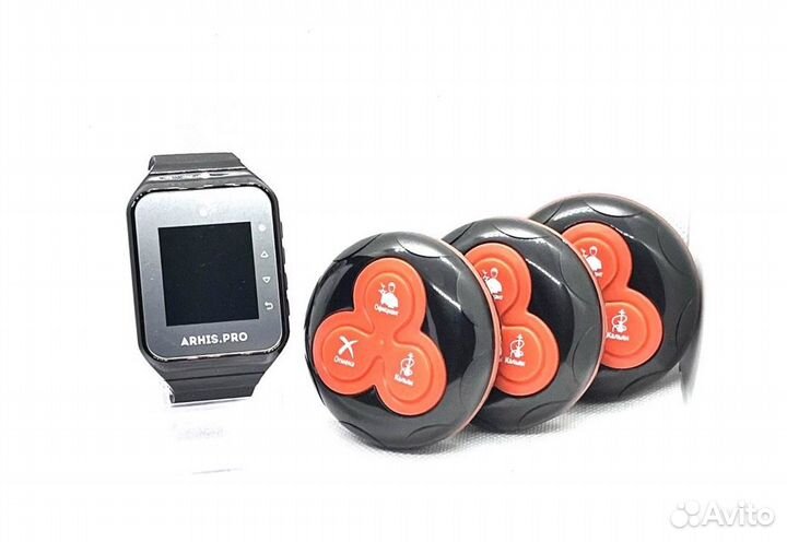 Кнопка вызова официанта с часами для кафе, баров