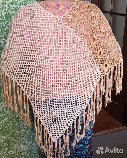 Пончо хлопок с визкозой