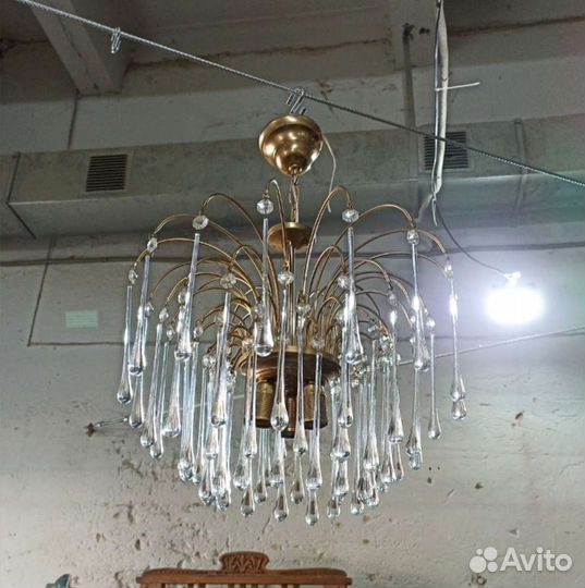 Винтажная хрустальная люстра