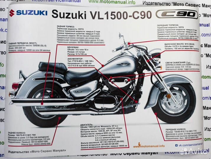 Сервис мануал на Suzuki Boulevard C90 на русском