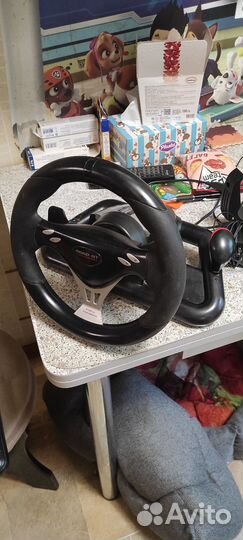 Игровой руль с педалями для пк Saitek
