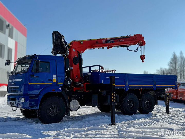 Бортовой грузовик КАМАЗ 43118-50 с КМУ Kanglim, 2024
