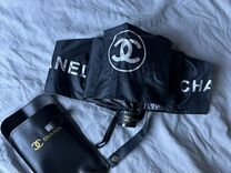 Зонт Chanel в кожаном чехле
