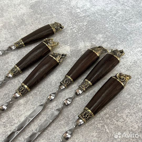 Набор шампуров Звери большие с литьем