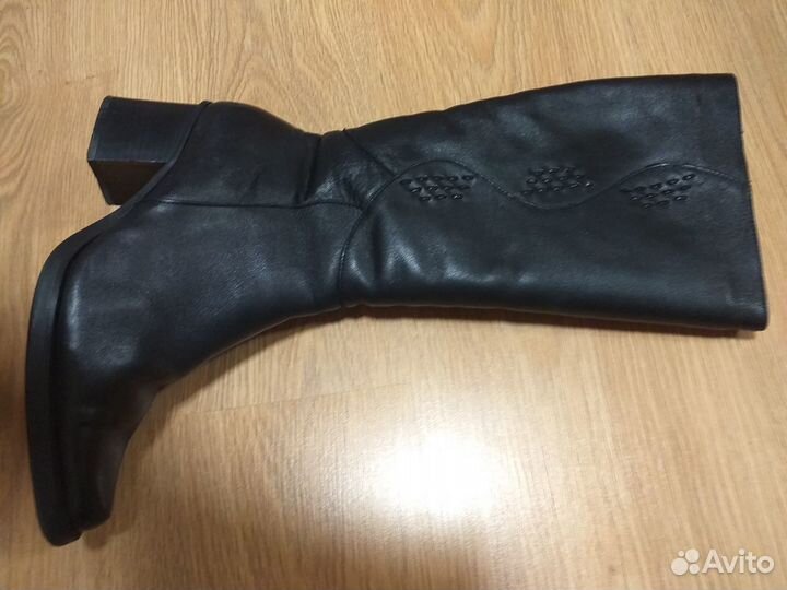Сапоги зимние кожаные