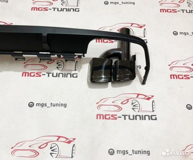 Диффузор c насадками Black E-class E63 W212 09-13г