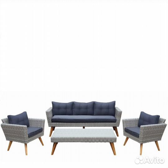 Комплект плетеной мебели AFM-605G Grey. Ротанг