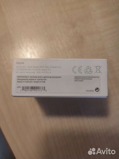 Наушники apple earpods lightning