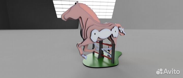 Конструктор из дерева, конь