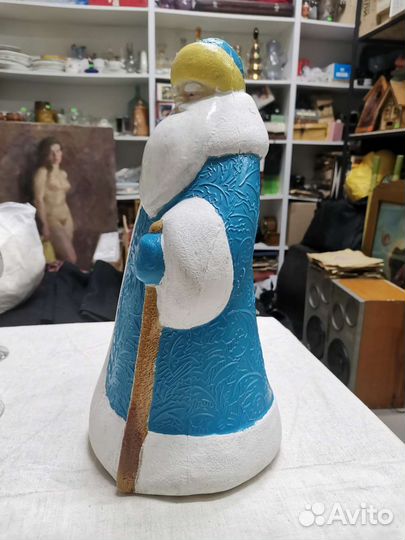 Дед мороз большой 35 см Пластмасса СССР (Ч)