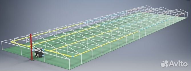 Воздушное отопление теплицы 4000 м2