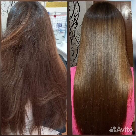 Кератиновое выпрямление волос