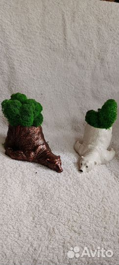 Скульптуры со мхом ручной работы