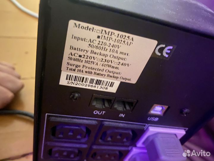 Ибп PowerCom imperial IMP-1025AP (бесперебойник)