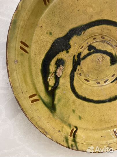 Тарелка дагестанская керамика. антиквариат
