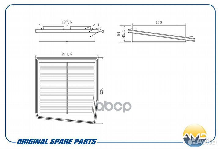 Фильтр воздушный amdfa363 AMD