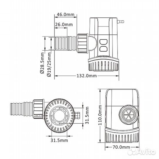 Автоматическая трюмная помпа, 38 л/мин 10269256