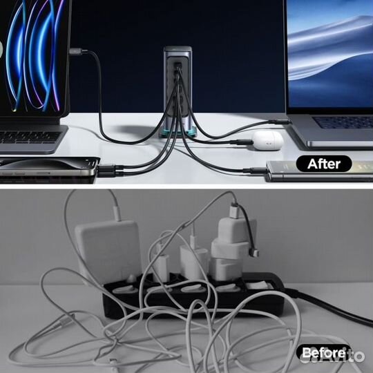 Сетевое зарядное устройствоJR-TCM02 65W GaN Multi