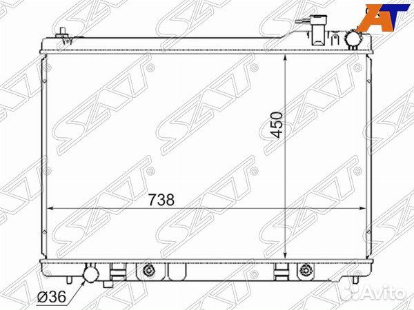 Радиатор infiniti, infiniti FX35, infiniti FX35/FX45 03-08, infiniti FX45, nissan infiniti FX35/FX45