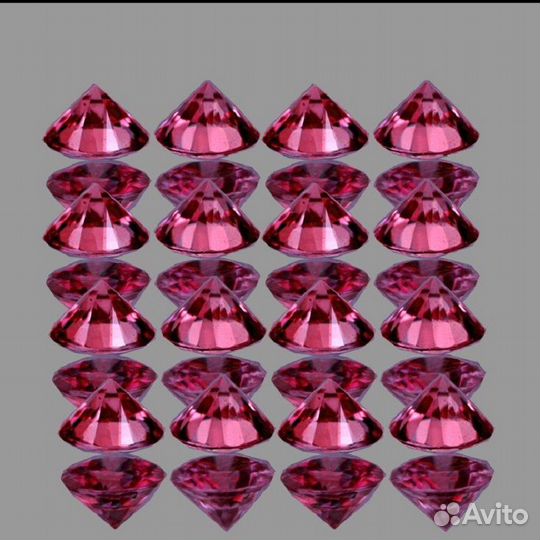 Рубин натуральный 0,89Ct 1,4мм 60шт VVS Мозамбик