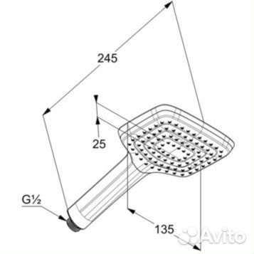 Душевая система хром