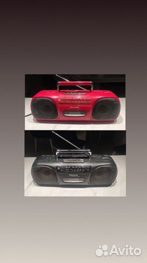 Аудиомагнитофон Panasonic rx-fs430 красный, черный