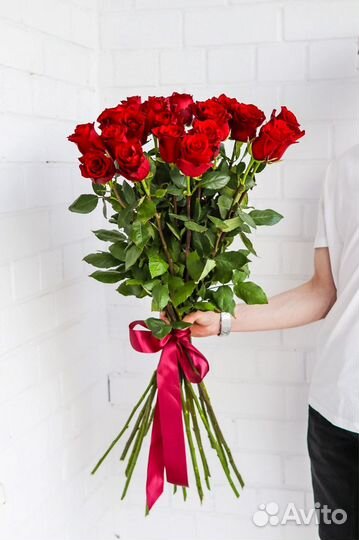 Метровые розы букеты