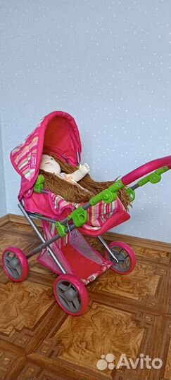 Коляска для кукол demi star + кукла