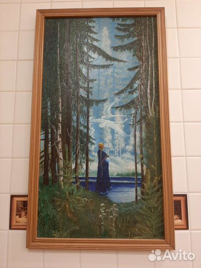 Картина маслом на холсте 33 х 64 см