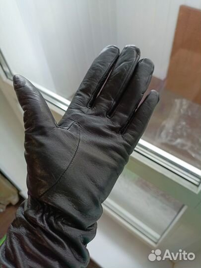 Перчатки женские натуральная кожа длинные