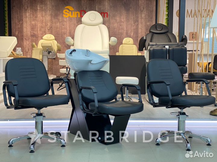 Мойка парикмахерская и кресло парикмахерское