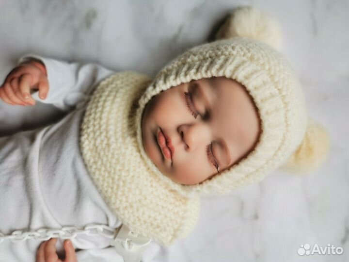 Шапка зимняя для новорожденных