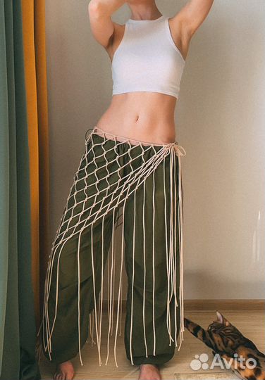 Шаль-сетка макраме