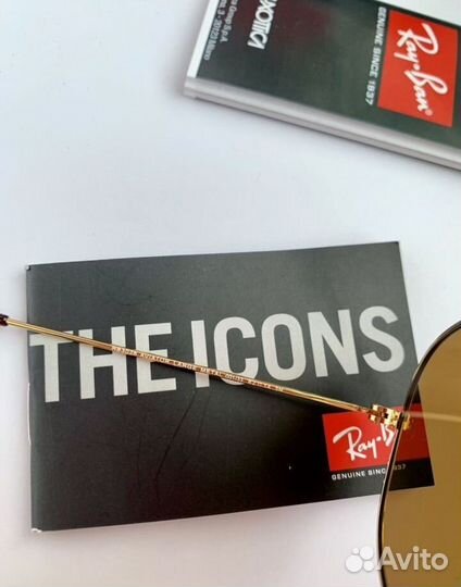 Очки ray ban aviator Авиаторы коричневые