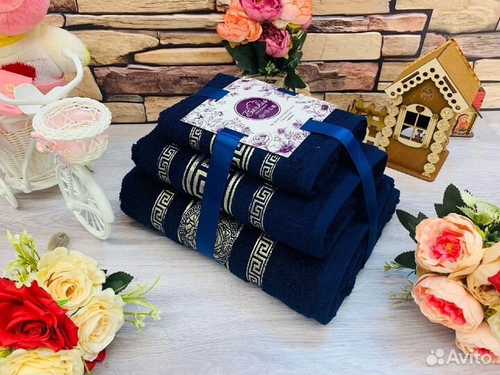 Набор банных Versace полотенец Новые 3 шт