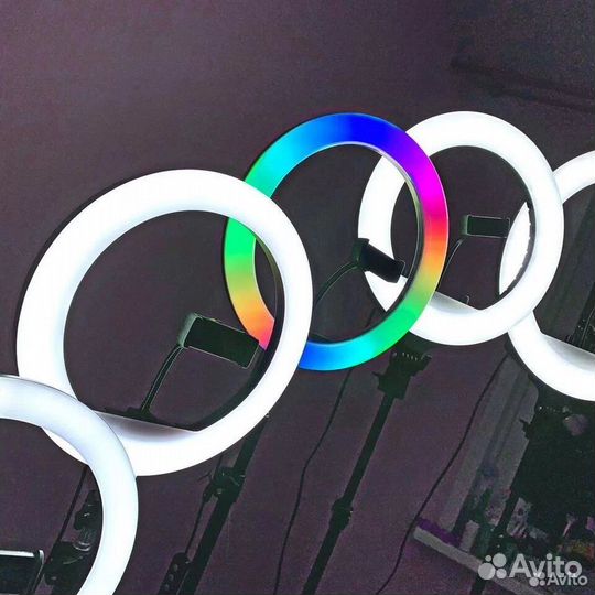 Кольцевая лампа + штатив 210 см гарантия