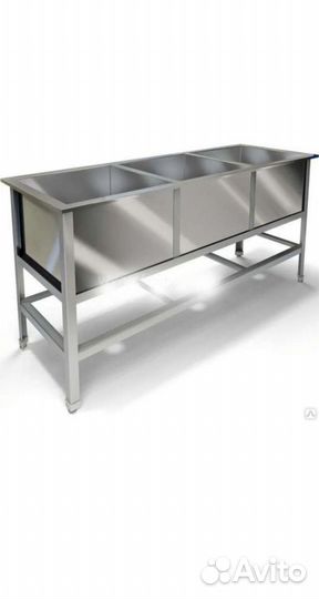 Мойка из нерж. стали, мойка со столом, котломойка
