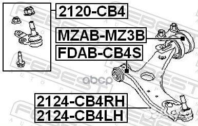 Опора шаровая Ford Focus C-Max all 04-07/Focus