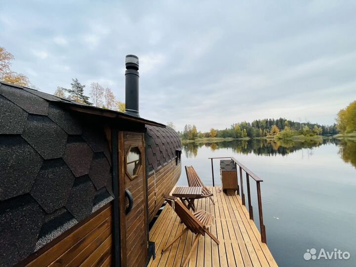 Плавучая баня, на понтонах, хаусбот