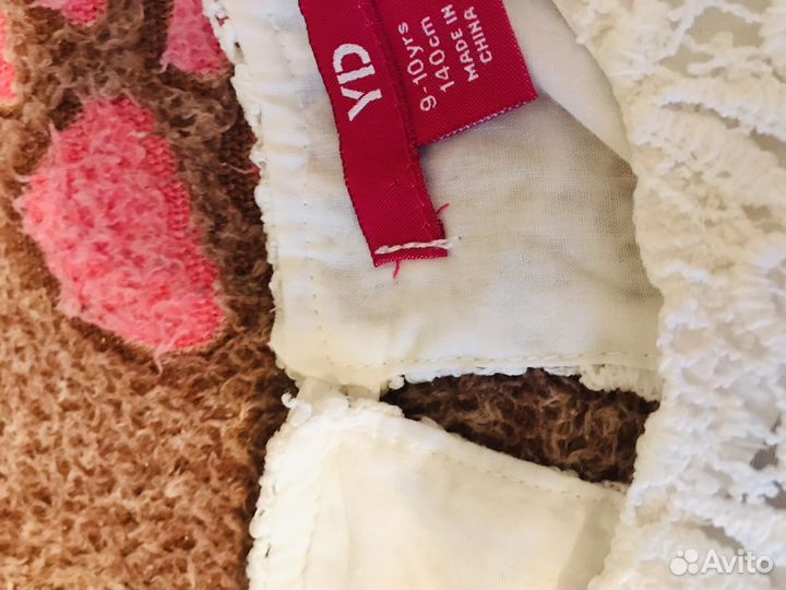 Платье для девочки белое 140