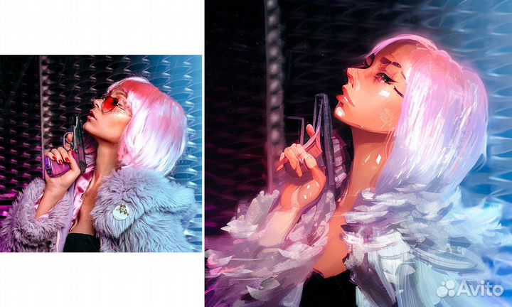 Портрет, арт по фото на заказ