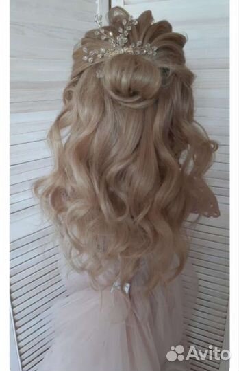 Учебная голова манекен натуральные волосы штатив