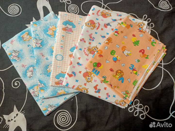 Пеленки детские пакетом бу,клеёнка