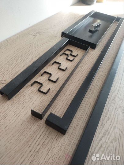 Рейлинг для кухни черный + доп аксессуары