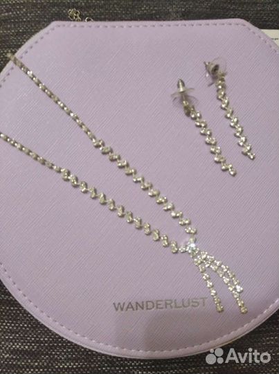 Серьги и подвеска вечерние /свадебные