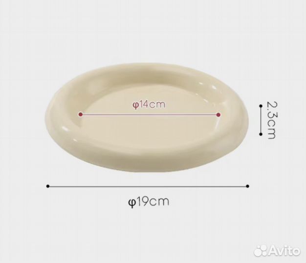 Круглая керамическая обеденная тарелка