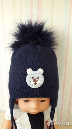 Шапка зимняя для новорожденных